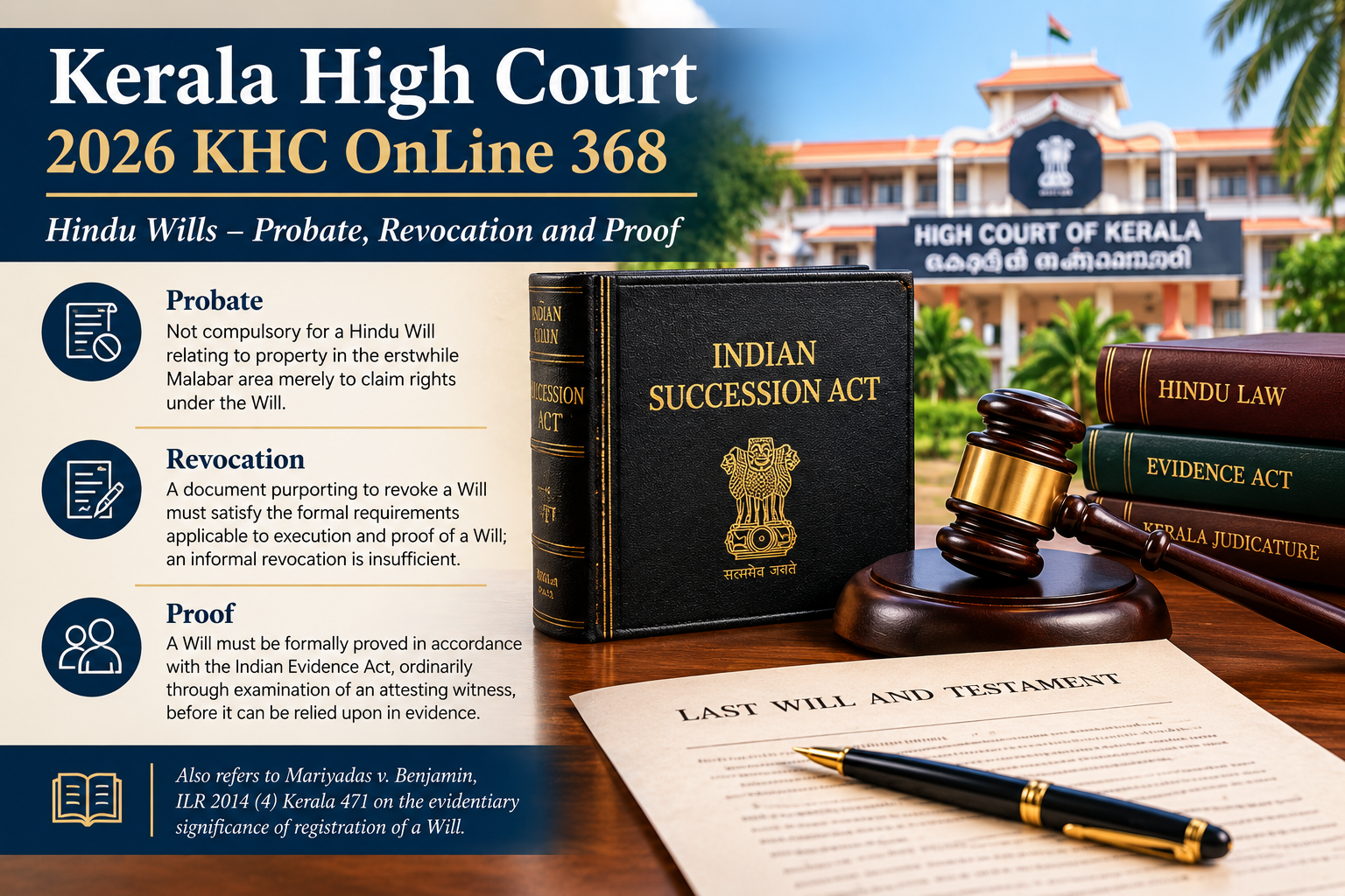 Hindu wills and proof/revocation of wills.