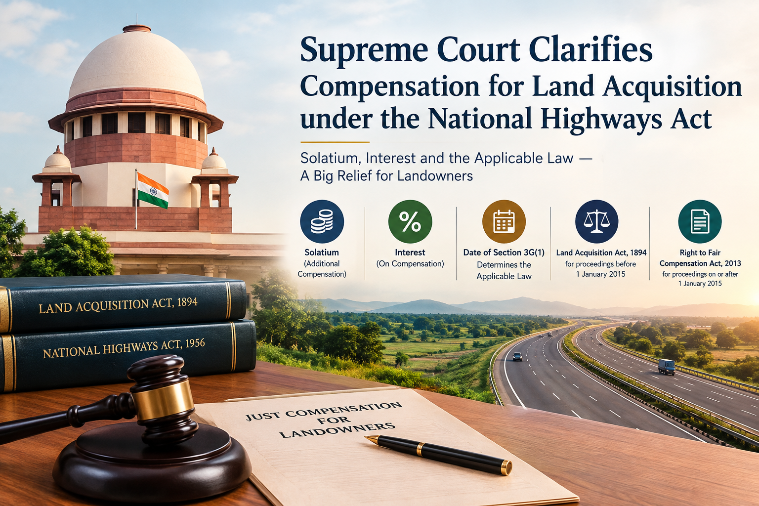 Supreme Court Clarifies Compensation Regime for Land Acquisitions under the National Highways Act: A Significant Relief for Landowners